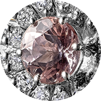 크라운 주얼 시리즈: 윌리엄슨 다이아몬드 브로치 – 핑크 투어말린과 다이아몬드가 장식된 순금 동전 특징