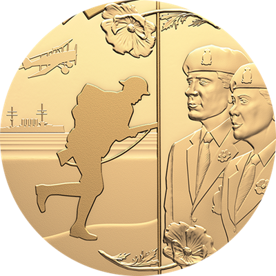 캐나다왕립군단 100주년 기념 순금 동전 (2026) 특징