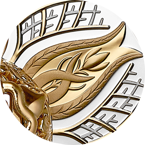 춤추는 암모라이트: 자연의 요소 - 지구 – 순은 동전