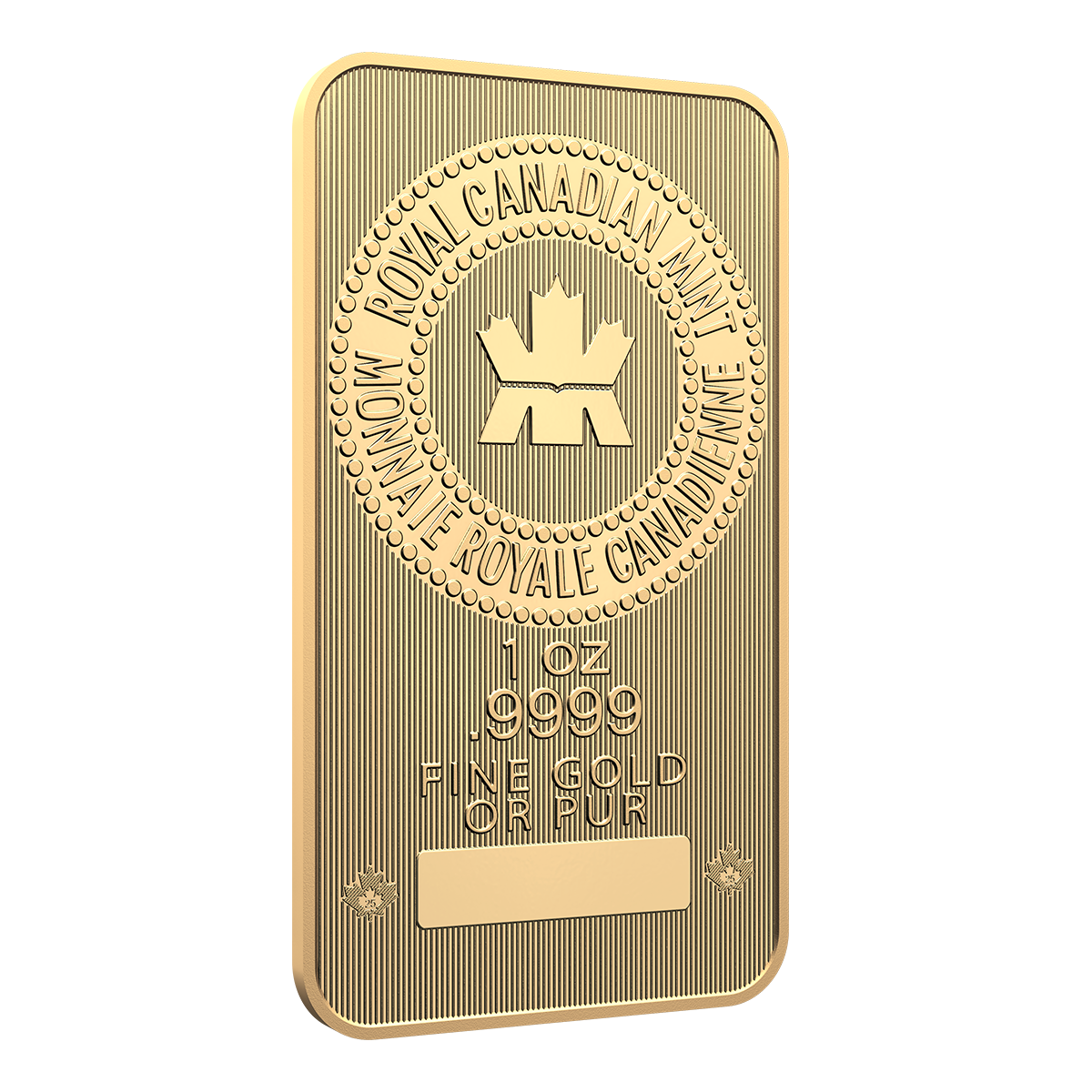 2025년 1온스 99.99% 순금 바 (불리언) - 자랑스러운 캐나다 포장