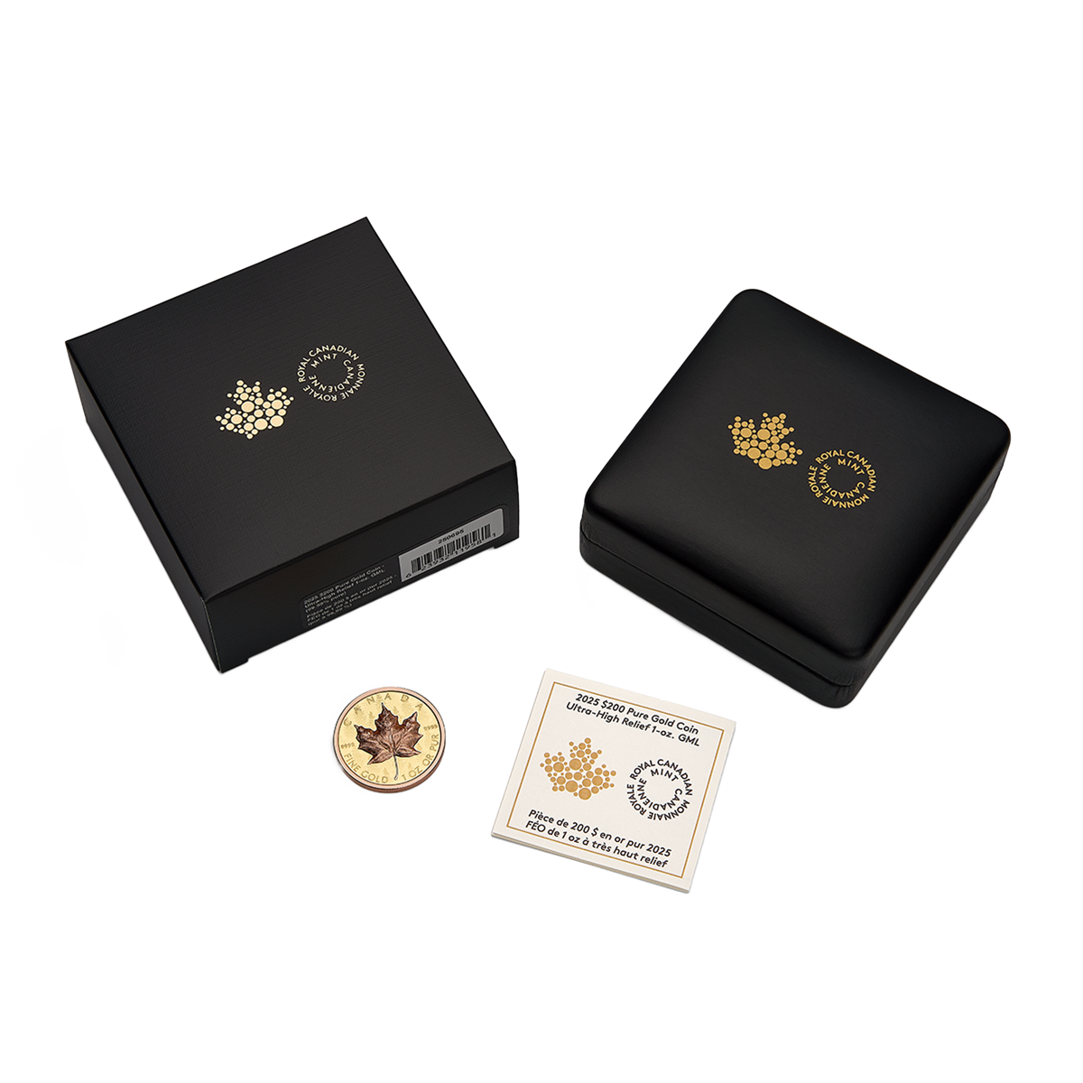 골드 메이플 리프 – 순금 초고입체 동전 (2025)