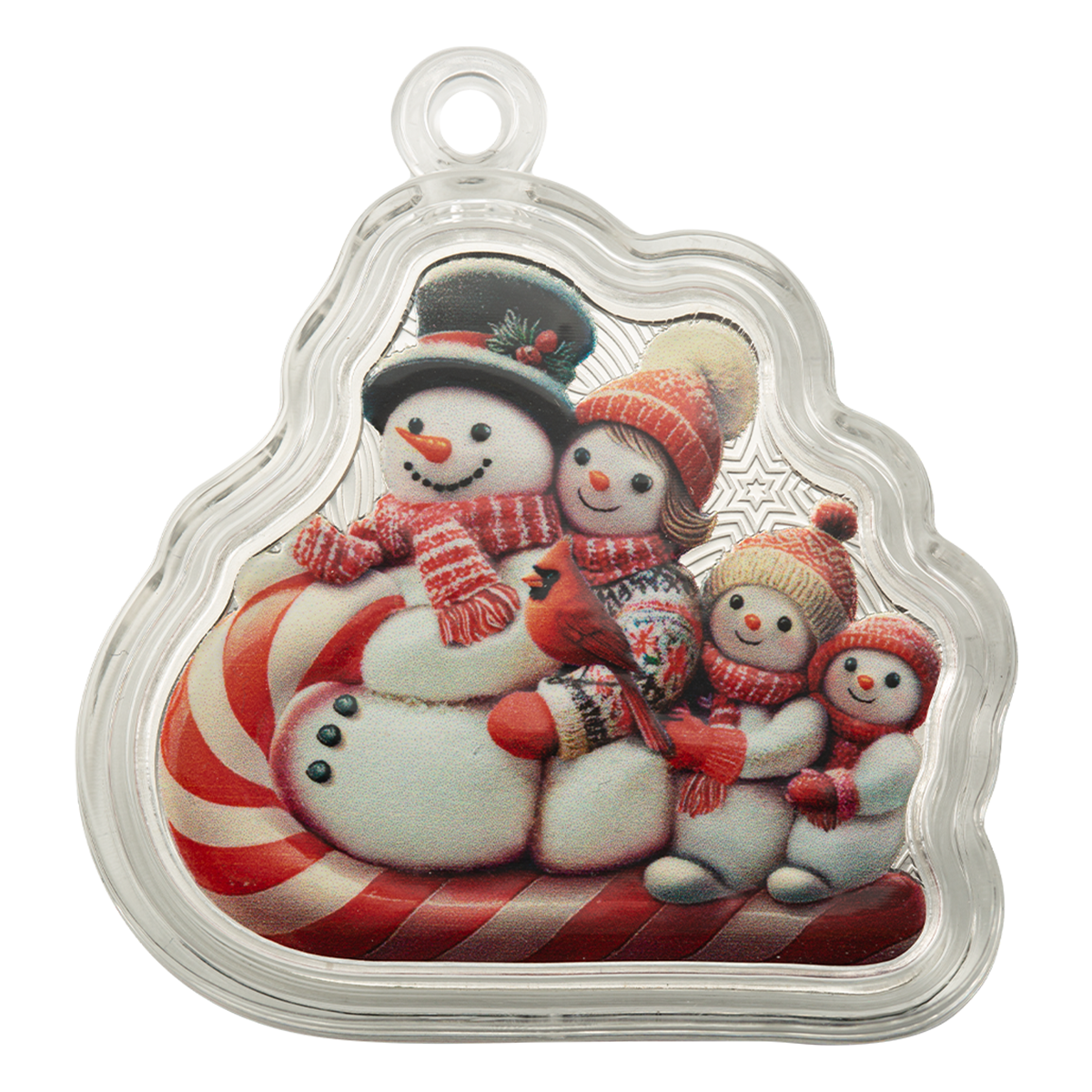 눈사람 겨울 썰매 타기 - 순은 동전