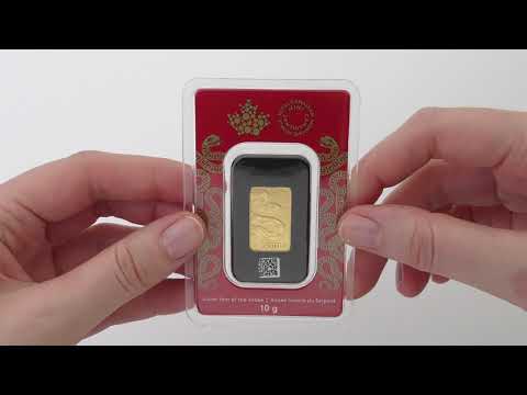 2025년 뱀의 해 – 10그램 99.99% 순금 바 (프리미엄 불리언)