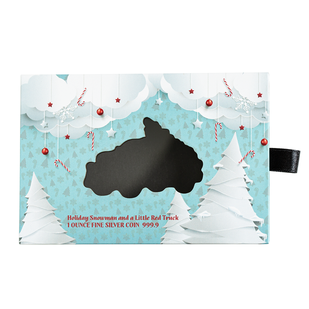 휴일 눈사람과 작은 빨간 트럭 - 순은 동전