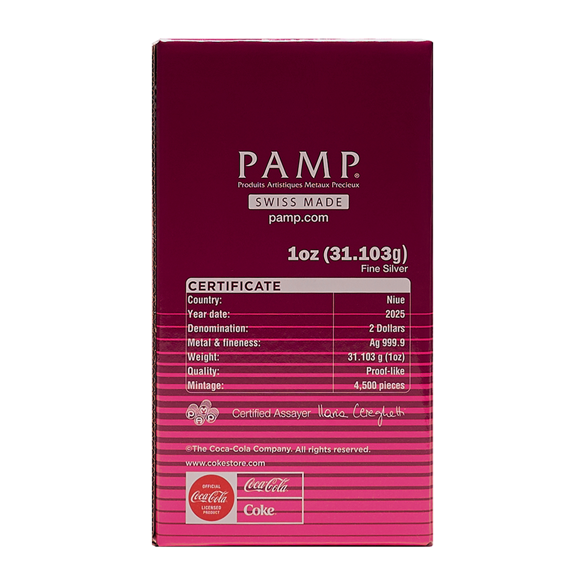 체리 콜라® 40주년 기념 - 1온스 순은 동전