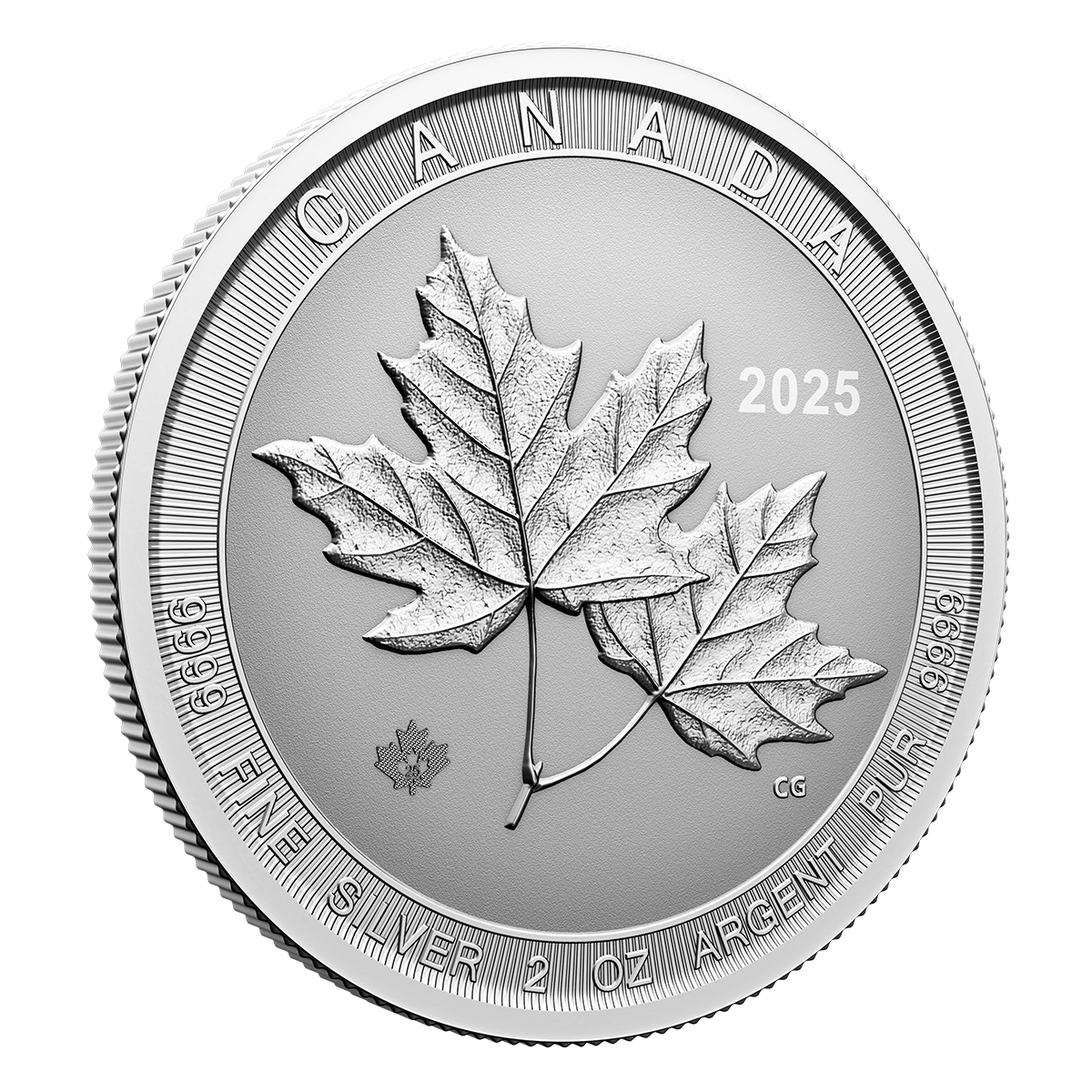 트윈 메이플스 - 20252온스 99.99% 순은 주화 (불리언)
