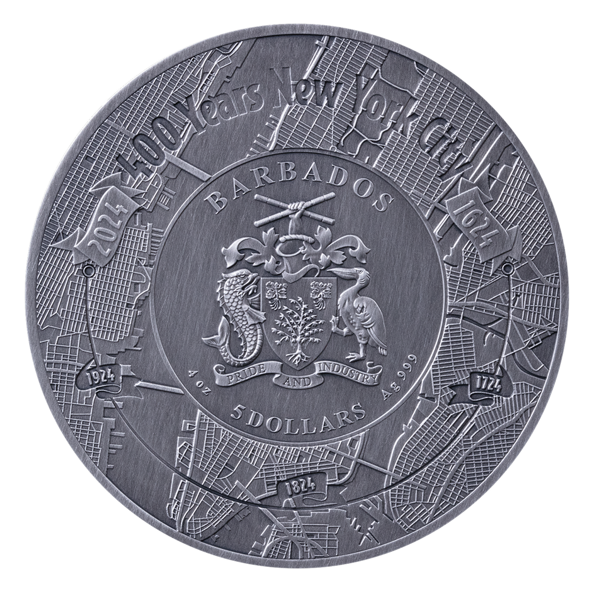 400주년 뉴욕시 - 4온스 순은 동전